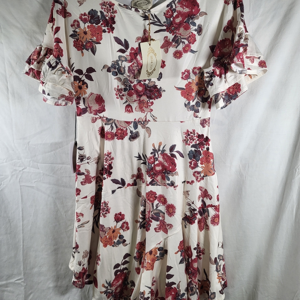 Nwt Girls Size 10 Joyfolie Emilia Dress In Cream Floral